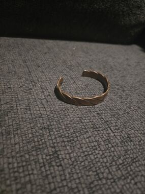 Vintage Twisted Hammered Copper Bracelet